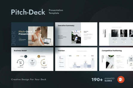 Business Pitch Deck PowerPoint, 10518, Lavoro — PoweredTemplate.com