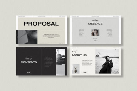 Brand Proposal Minimal PowerPoint Template, Dia 4, 10523, Bedrijf — PoweredTemplate.com