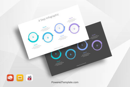 4-Step Infographic, Kostenlos Google Slides Thema, 10528, Animiert — PoweredTemplate.com