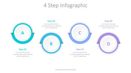4-Step Infographic, 슬라이드 2, 10528, 애니메이션 — PoweredTemplate.com