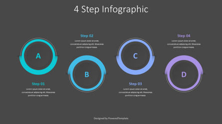 4-Step Infographic, スライド 3, 10528, アニメーション — PoweredTemplate.com