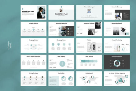 Marketing Plan Presentation Template, Diapositiva 11, 10545, Negocios — PoweredTemplate.com