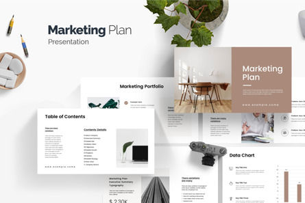 Marketing Plan Presentation, Modele PowerPoint, 10546, Business — PoweredTemplate.com