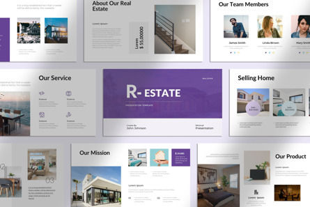 Real Estate Presentation, PowerPoint-Vorlage, 10553, Business — PoweredTemplate.com