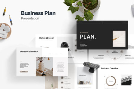 Business Plan Presentation, 10558, Business — PoweredTemplate.com