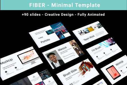 The Fiber - Creative Minimal Template Powerpoint, 10575, Business — PoweredTemplate.com