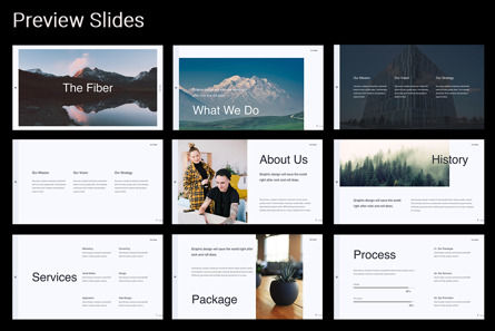 The Fiber - Creative Minimal Template Powerpoint, Slide 2, 10575, Business — PoweredTemplate.com