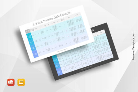 A B Test Tracking Table Example, Gratuit Theme Google Slides, 10591, Concepts commerciaux — PoweredTemplate.com