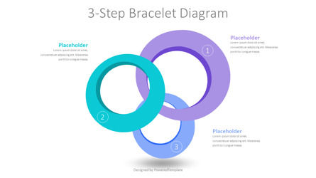 3-Step Bracelet Diagram, Slide 2, 10593, Abstrak/Tekstur — PoweredTemplate.com