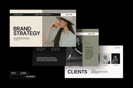 Brand Strategy Guide Presentation Template, Templat PowerPoint, 10594, Amerika — PoweredTemplate.com