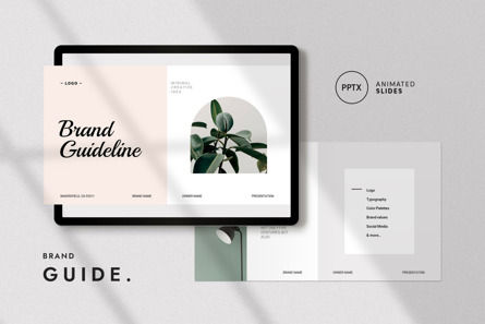 Brand Guideline Powerpoint Template, Modello PowerPoint, 10599, Lavoro — PoweredTemplate.com