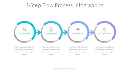 4-Step Flow Process Infographics, Diapositive 2, 10614, Schémas de procédés — PoweredTemplate.com