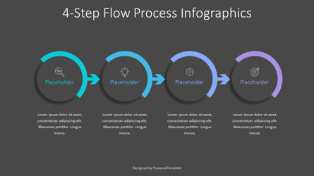 4-Step Flow Process Infographics, スライド 3, 10614, プロセス図 — PoweredTemplate.com