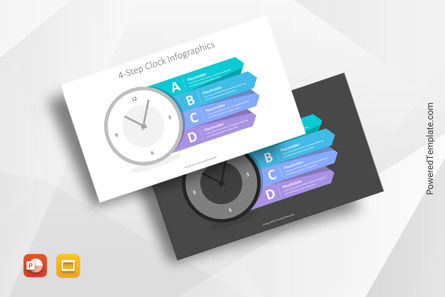 Analog Clock Time Management Infographic, 無料 Googleスライドのテーマ, 10615, コンサルティング — PoweredTemplate.com