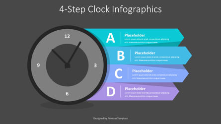 Analog Clock Time Management Infographic, Dia 3, 10615, Advisering — PoweredTemplate.com