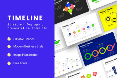 Timeline Business Infographic PowerPoint Template, スライド 2, 10620, Timelines & Calendars — PoweredTemplate.com