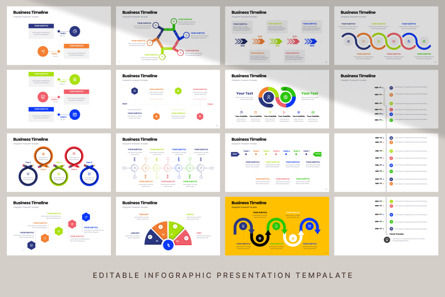 Timeline Business Infographic PowerPoint Template, Dia 6, 10620, Timelines & Calendars — PoweredTemplate.com