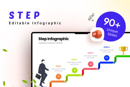 Step - Infographic PowerPoint Template, 10621, Data Driven Diagrams and Charts — PoweredTemplate.com