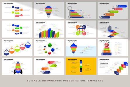 Step - Infographic PowerPoint Template, Slide 6, 10621, Data Driven Diagrams and Charts — PoweredTemplate.com