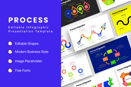 Process - Infographic PowerPoint Template, Slide 2, 10622, Flow Charts — PoweredTemplate.com