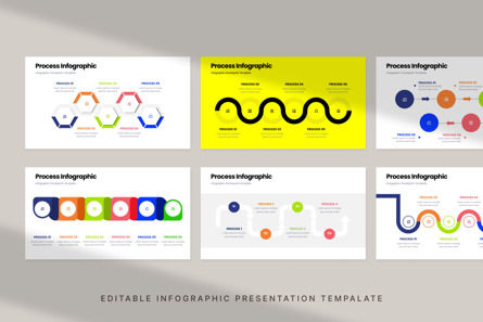 Process - Infographic PowerPoint Template, Diapositiva 4, 10622, Diagramas de flujo — PoweredTemplate.com