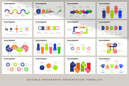 Process - Infographic PowerPoint Template, Folie 5, 10622, Ablaufdiagramme — PoweredTemplate.com