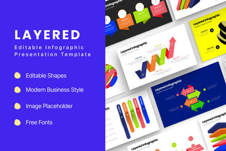 Layered - Infographic PowerPoint Template, スライド 2, 10625, 3D — PoweredTemplate.com