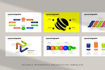 Layered - Infographic PowerPoint Template, 幻灯片 4, 10625, 3D — PoweredTemplate.com