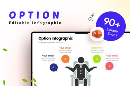 Option - Infographic PowerPoint Template, Modello PowerPoint, 10626, Concetti del Lavoro — PoweredTemplate.com