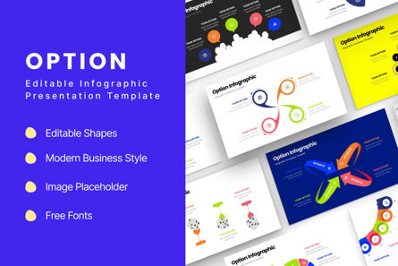 Option - Infographic PowerPoint Template, Diapositiva 2, 10626, Conceptos de negocio — PoweredTemplate.com