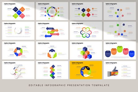 Option - Infographic PowerPoint Template, Slide 6, 10626, Concetti del Lavoro — PoweredTemplate.com