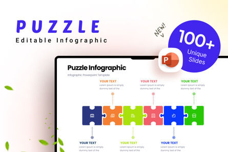 Puzzle - Infographic PowerPoint Template, 10628, Data Driven Diagrams and Charts — PoweredTemplate.com