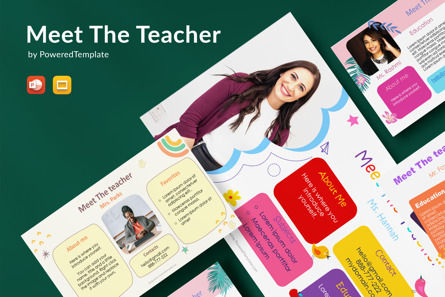 Free Meet The Teacher Presentation Slides, Gratis Tema Google Slides, 10635, Education & Training — PoweredTemplate.com