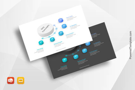 Key Concepts Presentation Slide Design, Gratuit Theme Google Slides, 10638, 3D — PoweredTemplate.com
