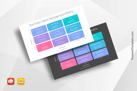 The 9 Box Talent Management Matrix, Gratuit Theme Google Slides, 10639, Modèles commerciaux — PoweredTemplate.com