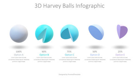 3D Harvey Balls Animated Infographic Slide, Slide 2, 10641, 3D — PoweredTemplate.com