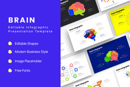Brain - Infographic PowerPoint Template, Folie 2, 10649, Infografiken — PoweredTemplate.com