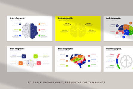Brain - Infographic PowerPoint Template, Diapositiva 4, 10649, Infografías — PoweredTemplate.com