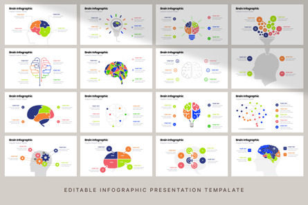 Brain - Infographic PowerPoint Template, Diapositiva 5, 10649, Infografías — PoweredTemplate.com