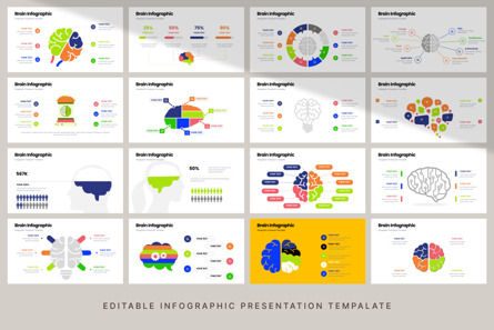 Brain - Infographic PowerPoint Template, Folie 6, 10649, Infografiken — PoweredTemplate.com