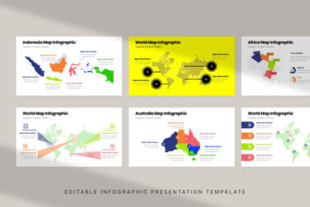 Map - Infographic PowerPoint Template, スライド 4, 10653, アメリカ — PoweredTemplate.com