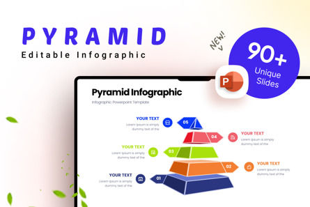Pyramid - Infographic PowerPoint Template, 10654, 3D — PoweredTemplate.com
