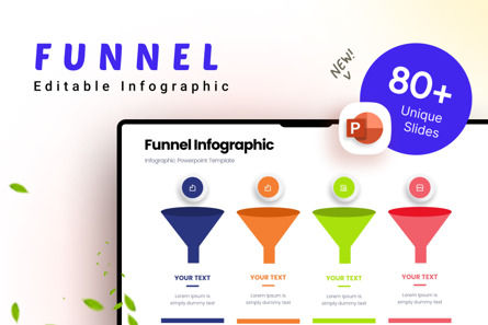 Funnel - Infographic PowerPoint Template, 10657, 3D — PoweredTemplate.com