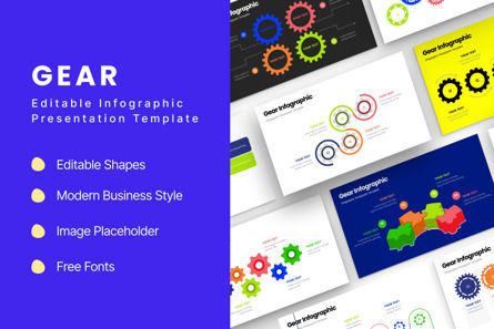 Gear - Infographic PowerPoint Template, Slide 2, 10658, 3D — PoweredTemplate.com