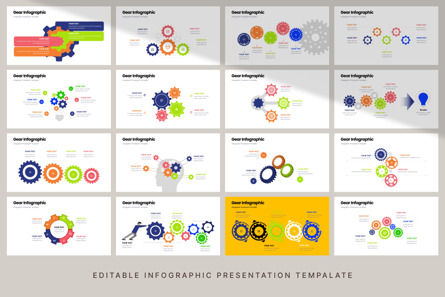 Gear - Infographic PowerPoint Template, Slide 6, 10658, 3D — PoweredTemplate.com