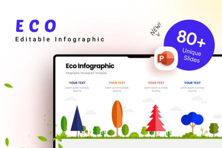 Eco - Infographic PowerPoint Template, 10659, Agriculture — PoweredTemplate.com