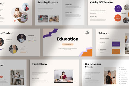Education Presentation Template, 10661, Business — PoweredTemplate.com