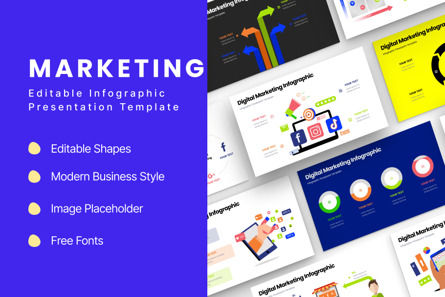 Digital Marketing - Infographic PowerPoint Template, Slide 2, 10665, 3D — PoweredTemplate.com