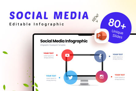 Social Media - Infographic PowerPoint Template, 10666, Art & Entertainment — PoweredTemplate.com
