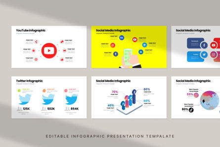 Social Media - Infographic PowerPoint Template, Slide 4, 10666, Art & Entertainment — PoweredTemplate.com